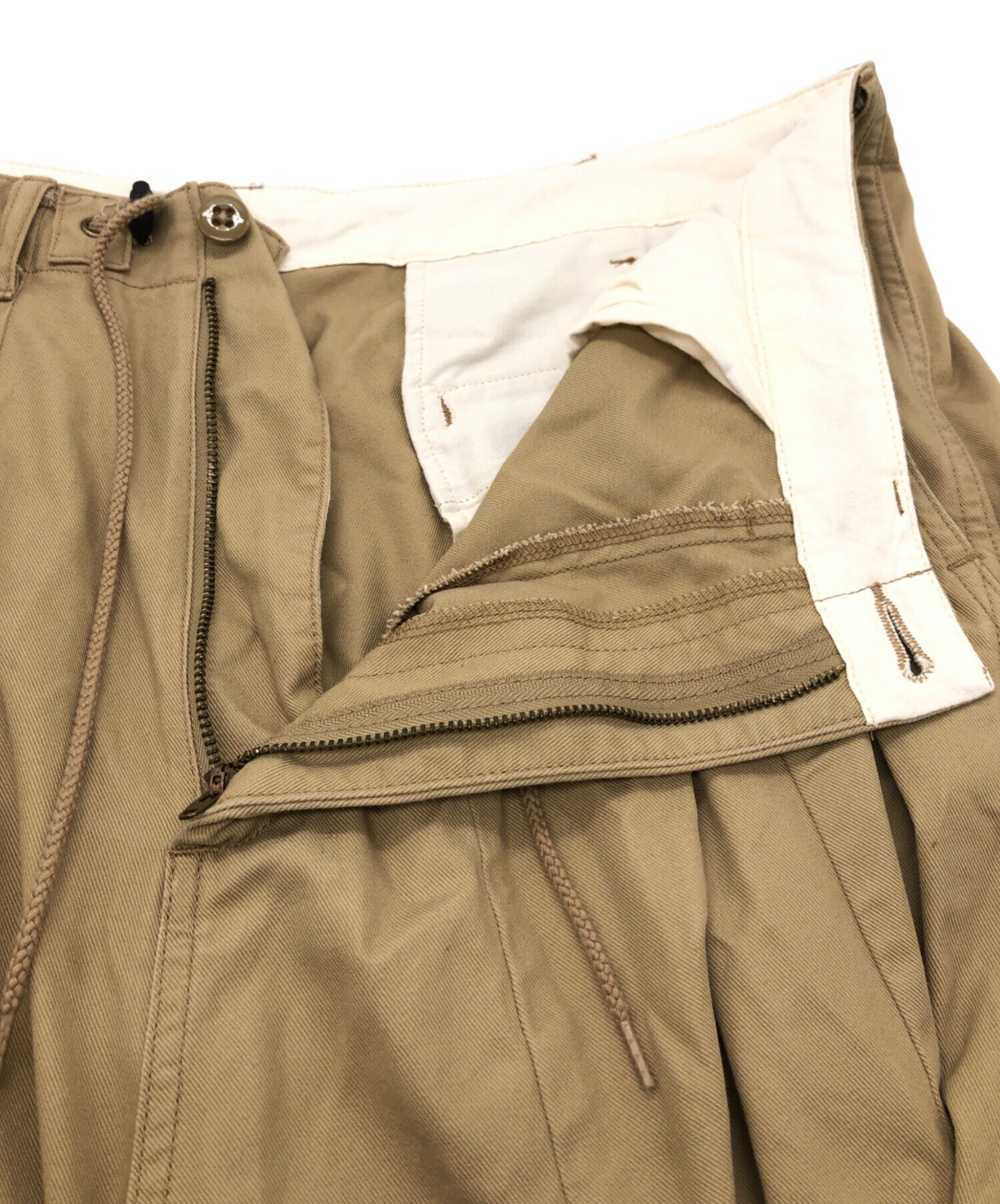 良品◎Needles ニードルズ ヒザデルパンツ ベージュ リネンシルク 日本製 中古・古着通販】Needles (ニードルズ) ヒザデルパンツ H.D. Pant