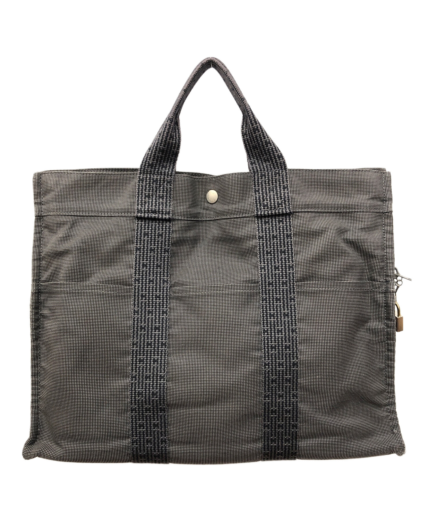 HERMES エールライン トートバッグ PM グレー　中古 中古・古着通販】HERMES (エルメス) エールライントートMM グレー