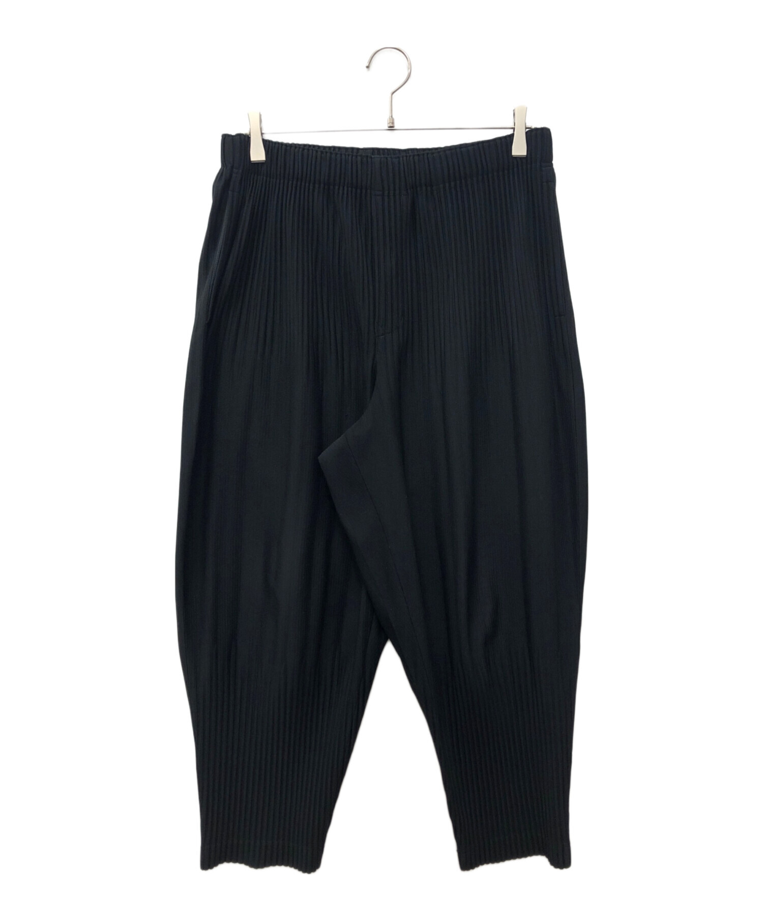 HOMME PLISSÉ オムプリッセ 消しプリーツパンツ 黒 サイズ2 中古・古着通販】HOMME PLISSE ISSEY MIYAKE (オム プリッセ イッセイ
