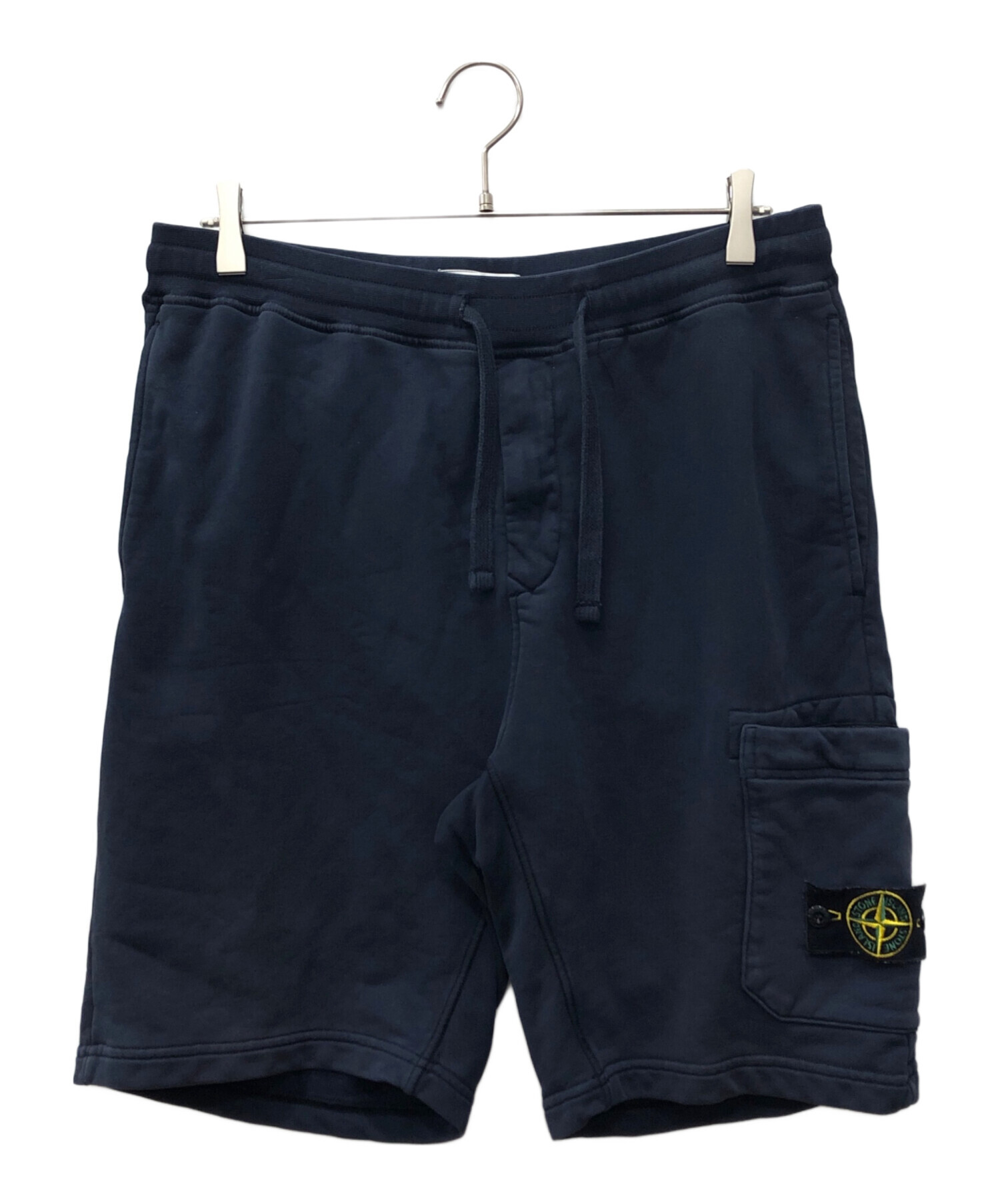ストーンアイランド　スウェット　ハーフパンツ　Lサイズ　751564620 黒 中古・古着通販】STONE ISLAND (ストーンアイランド) スウェットハーフ