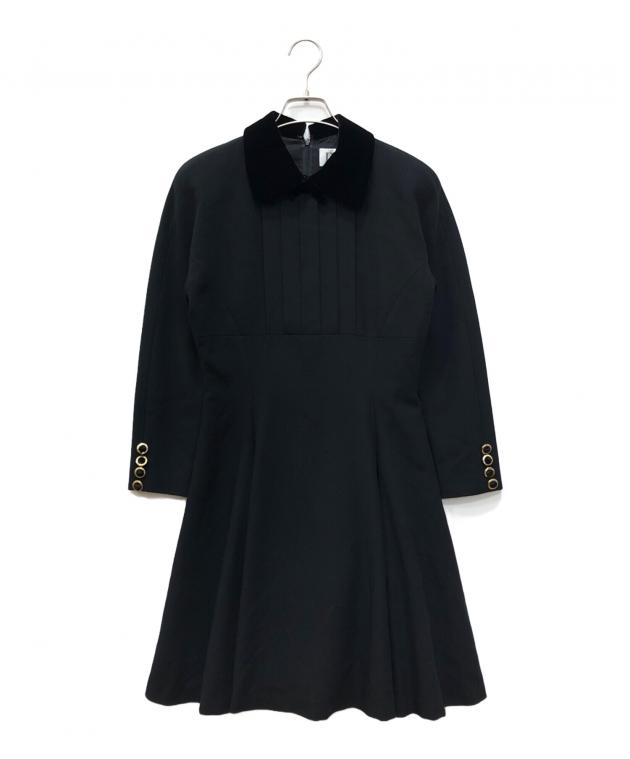 Mademoiselle Dior ベルベット襟 ワンピース ブラック M Mademoiselle Dior ベルベット襟 ワンピース ブラック M 黒ドレス