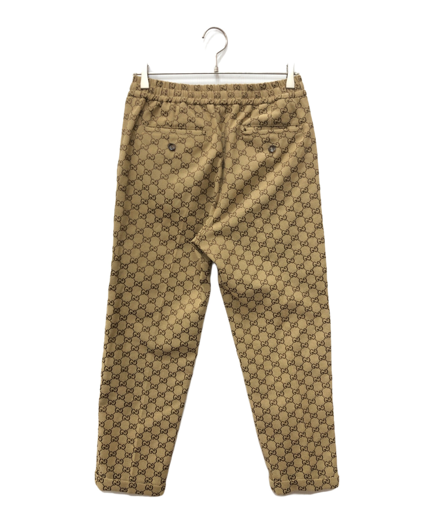 GUCCI グッチ パンツ（その他） 42(XS位) ベージュx茶x青(総柄) 【古着】【中古】 中古・古着通販】GUCCI (グッチ) GGキャンバス ジョギングパンツ