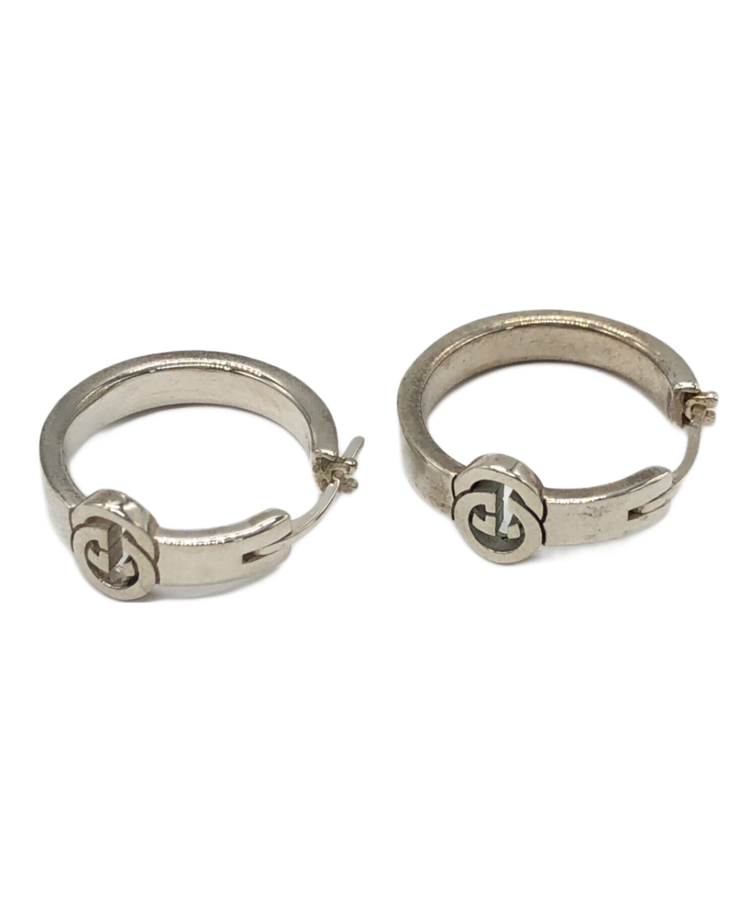 中古・古着通販】GUCCI (グッチ) インターロッキングフープピアス