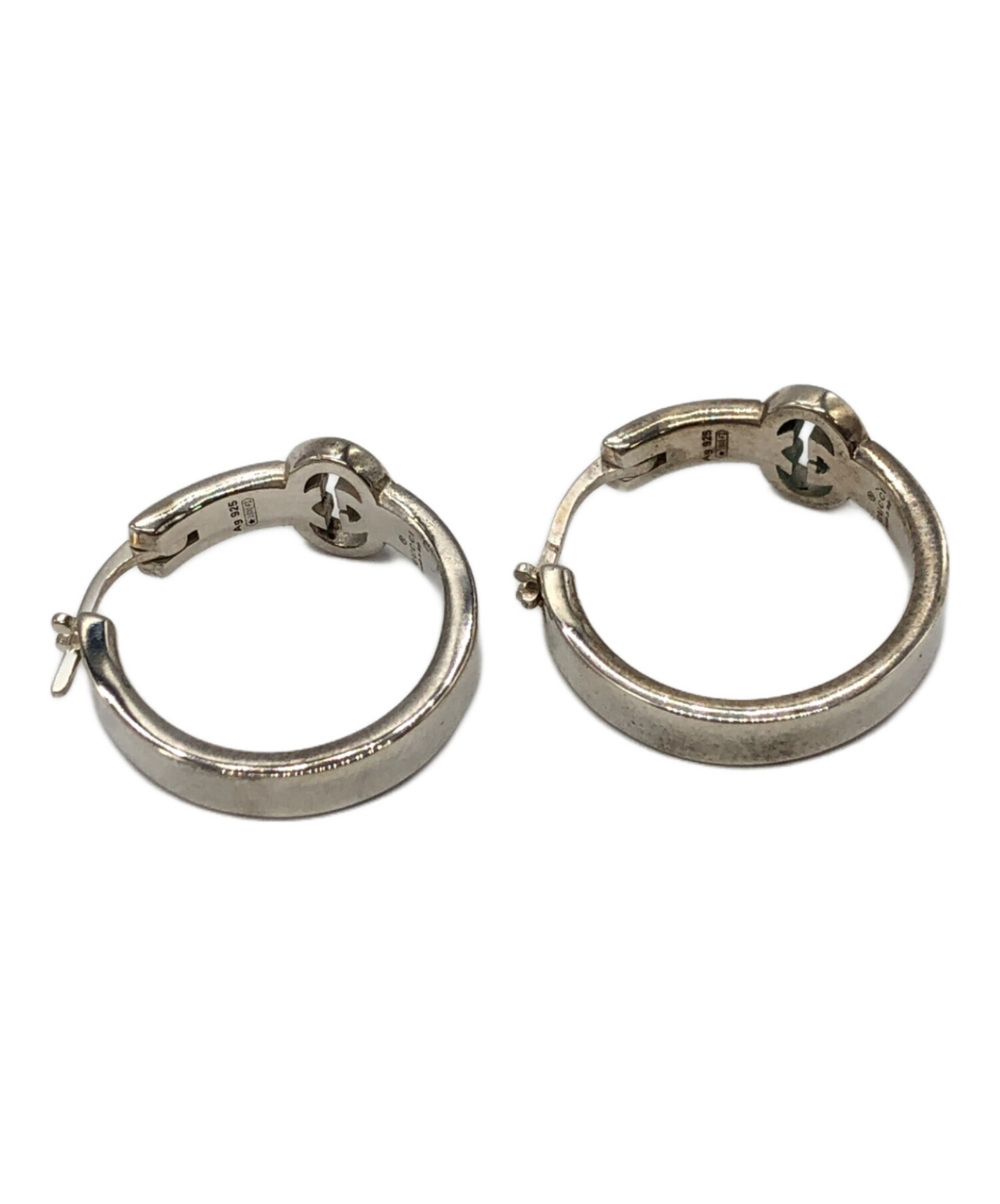 中古・古着通販】GUCCI (グッチ) インターロッキングフープピアス