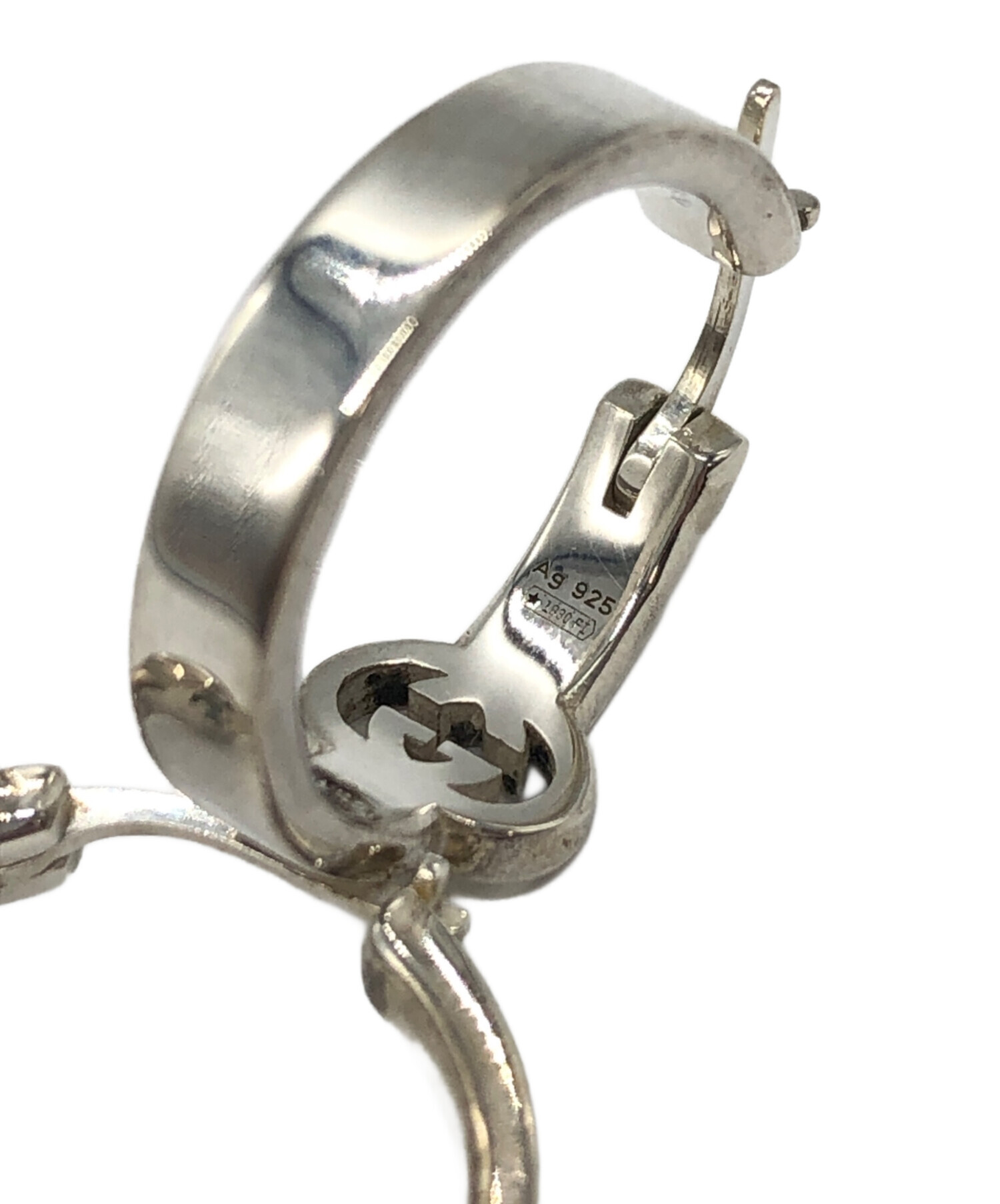 中古・古着通販】GUCCI (グッチ) インターロッキングフープピアス