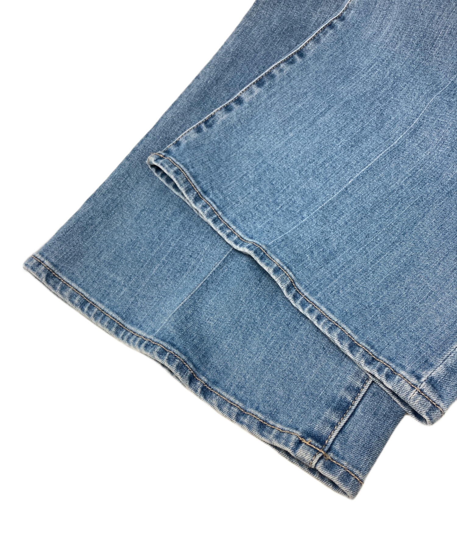 中古・古着通販】ANAYI (アナイ) ストレッチデニムワイドパンツ ブルー