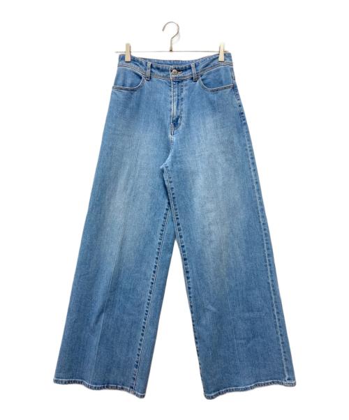 中古・古着通販】ANAYI (アナイ) ストレッチデニムワイドパンツ ブルー