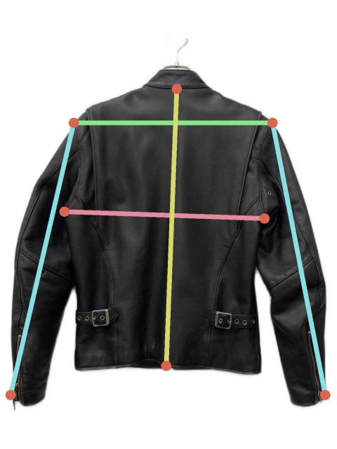 FREEDOM フリーダム ブラック シングルライダースジャケット 40 中古・古着通販】FREEDOM (フリーダム) シングルライダースジャケット