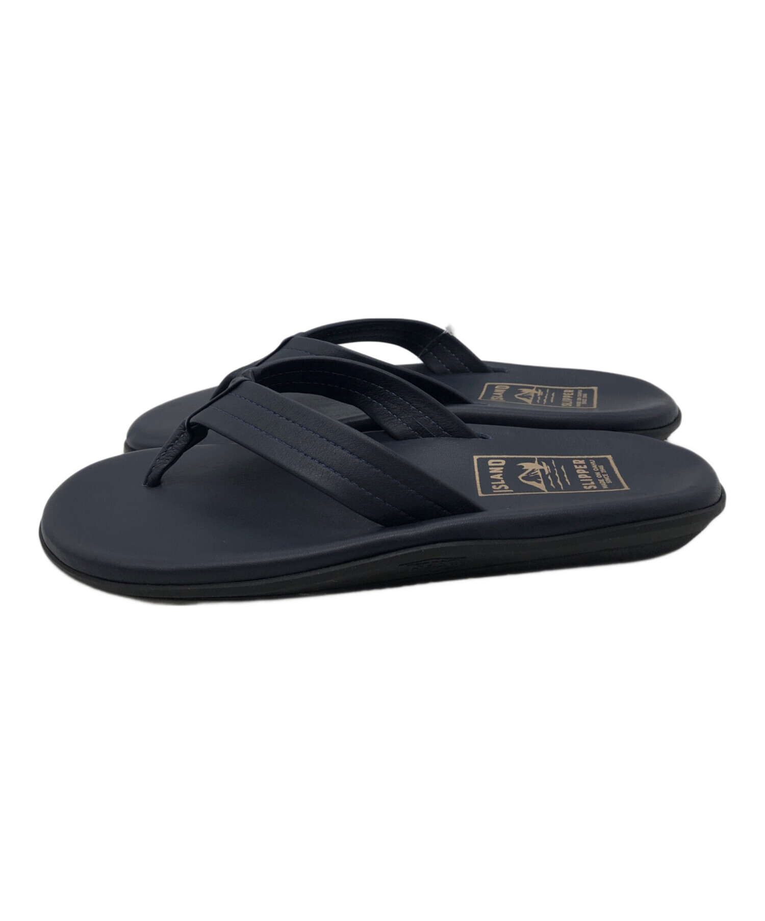 【極美品】アイランドスリッパ　ネイビー　トングサンダル　US8 中古・古着通販】ISLAND SLIPPER (アイランドスリッパ) レザートング