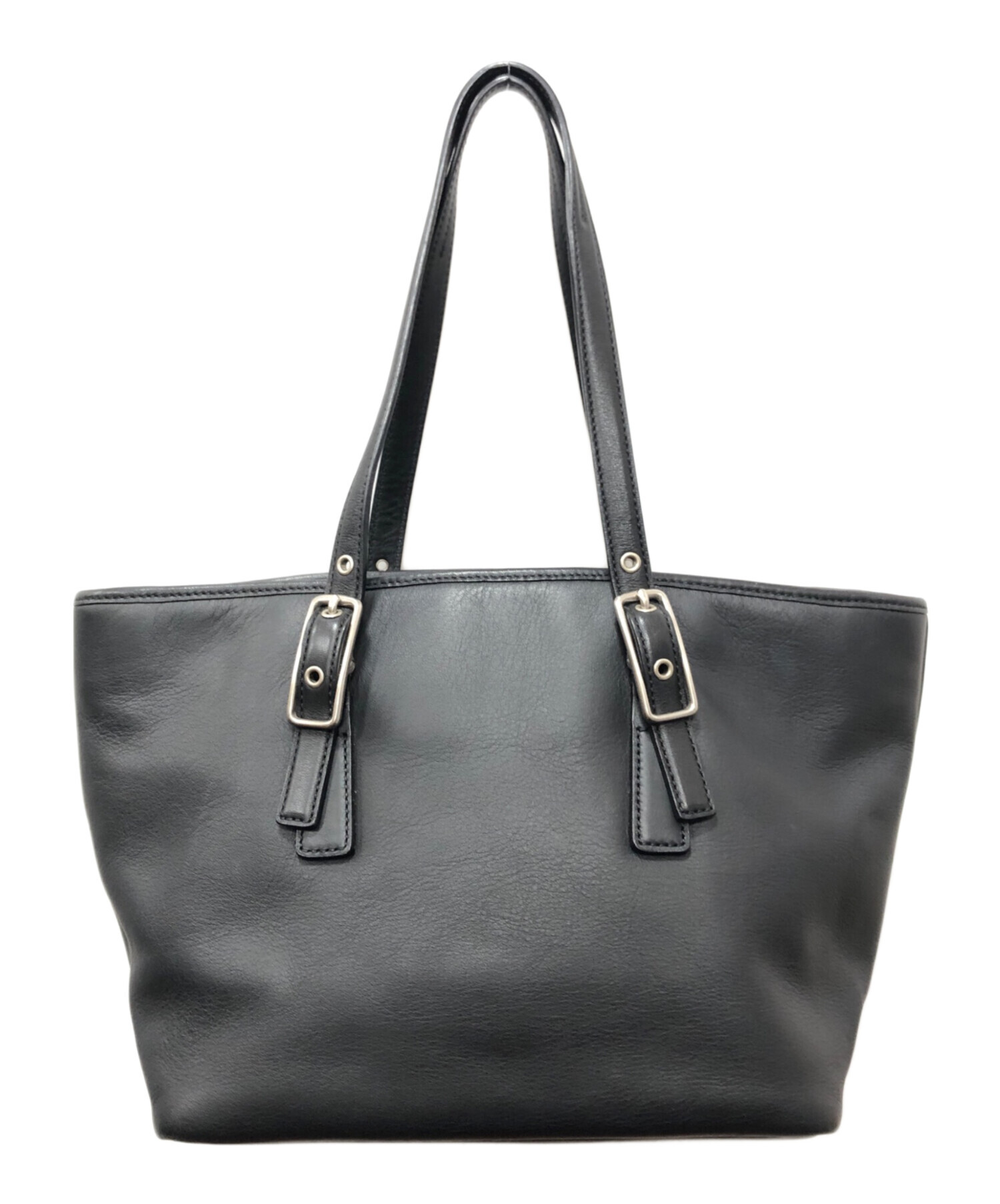 中古・古着通販】COACH (コーチ) OLD レザートートバッグ ブラック