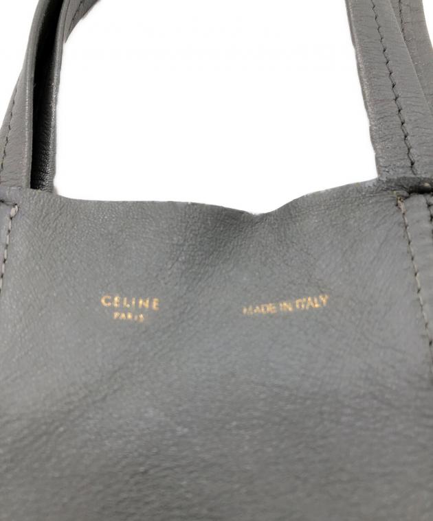 値下げCELINE ホリゾンタル カバ トートバッグ グレー 中古・古着通販】CELINE (セリーヌ) ホリゾンタルカバ トートバッグ
