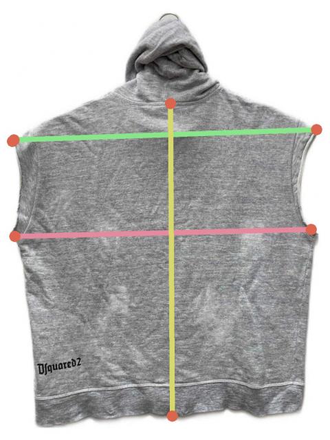 DSQUARED2 ノースリーブ フーディー パーカー 中古・古着通販】DSQUARED2 (ディースクエアード) Goth SURF