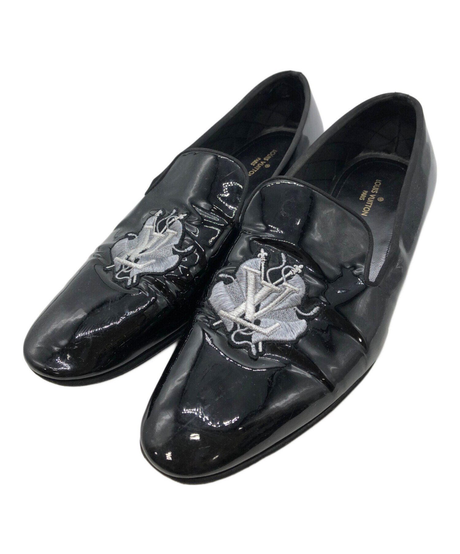 美品 ルイヴィトン グルネルライン エナメル モノグラムエンボス ドレスシューズ 中古・古着通販】LOUIS VUITTON (ルイ ヴィトン) エナメルオペラ