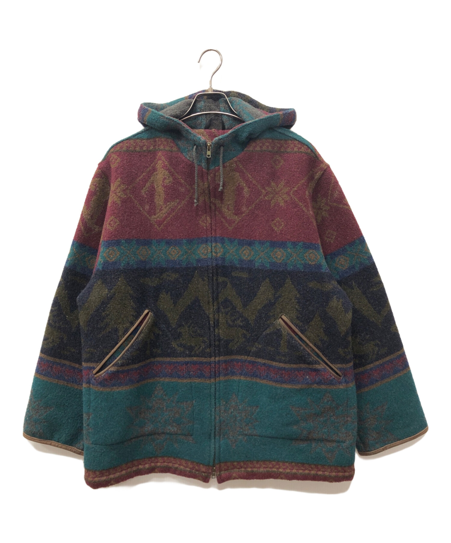 80年代　エルエルビーン　ネイティブ柄　ウールジャケット　llbean 90年代 中古・古着通販】L.L.Bean (エルエルビーン) ネイティブ柄フーデット