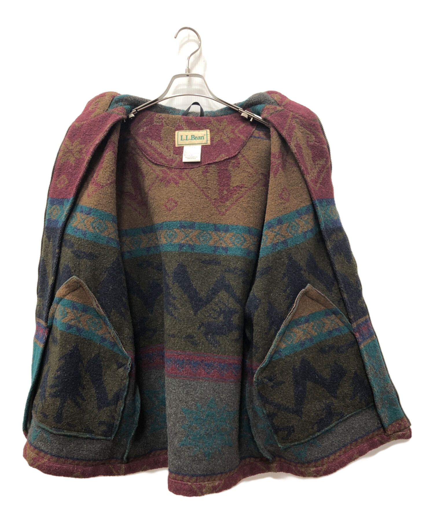 中古・古着通販】L.L.Bean (エルエルビーン) ネイティブ柄フーデット