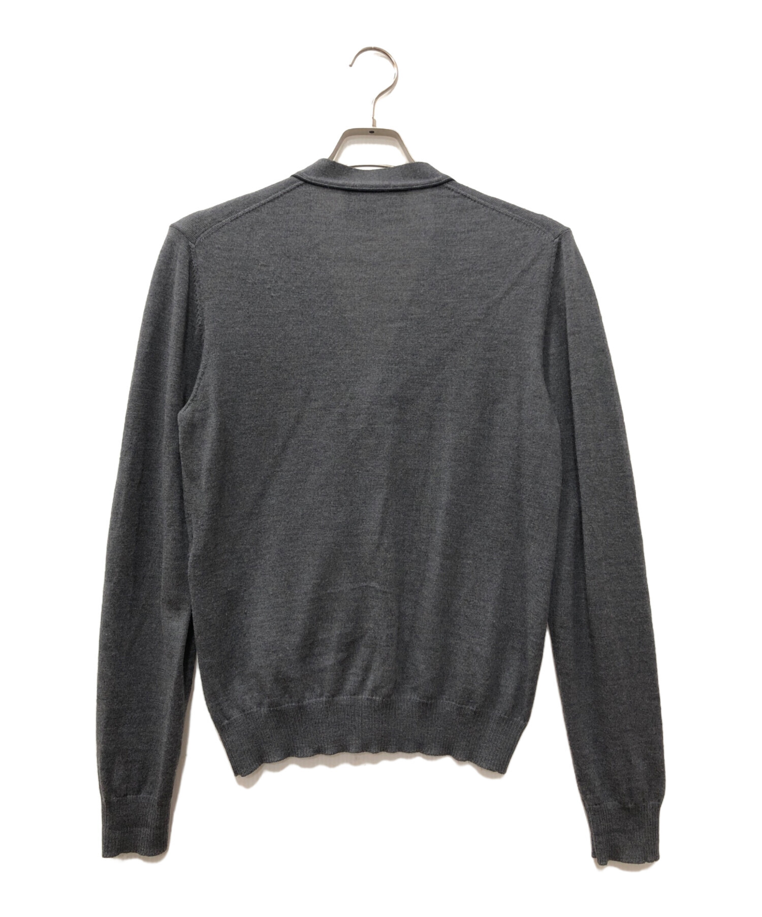 中古・古着通販】GUCCI (グッチ) Vネックウールカーディガン グレー