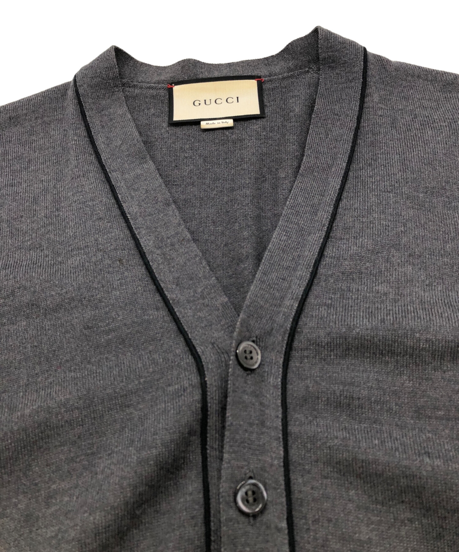 超美品！！GUCCI☆グッチ☆ケーブルニットVネックウールセーター