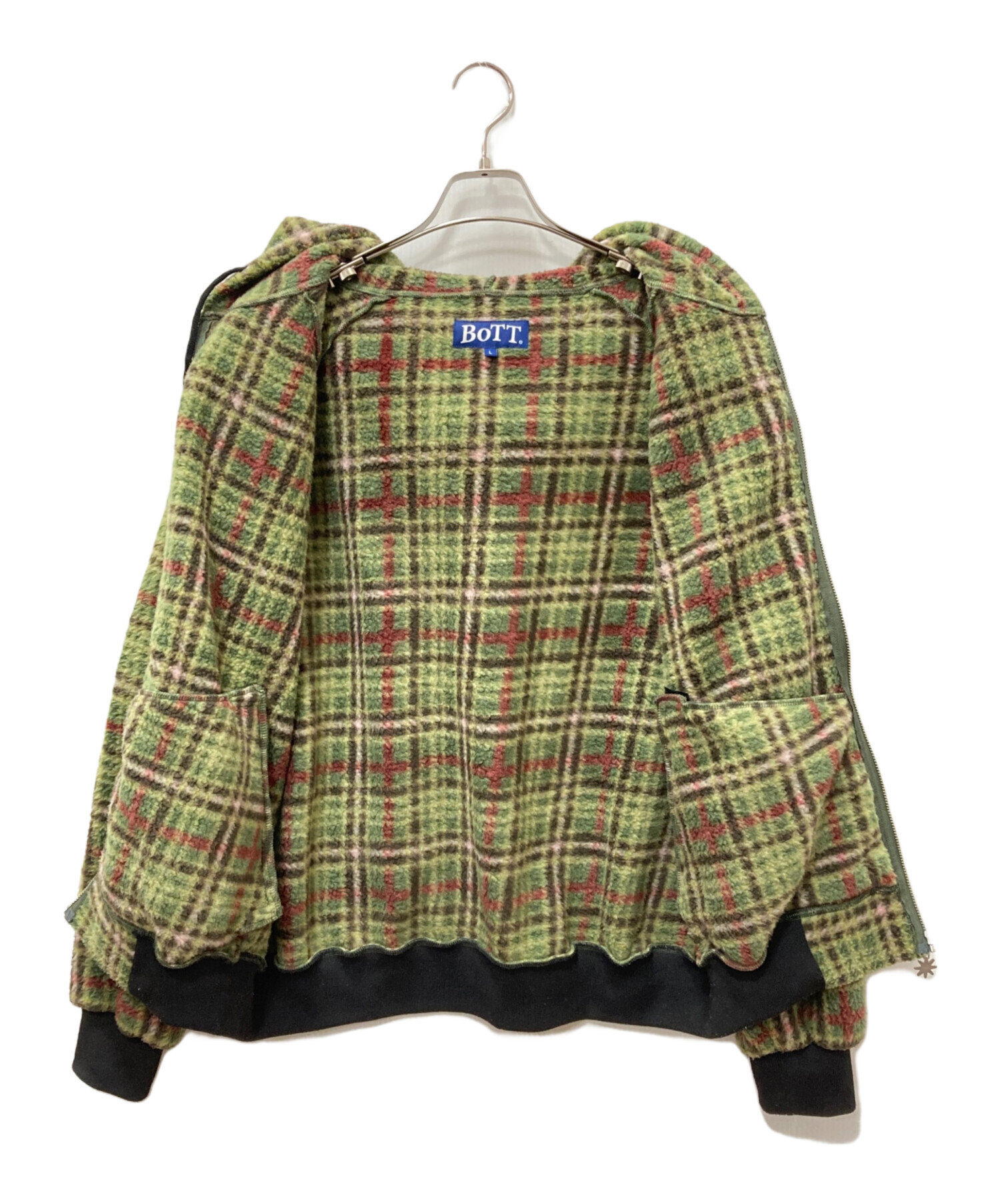 中古・古着通販】BoTT (ボット) FLEECE ZIP HOODIE グリーン サイズ