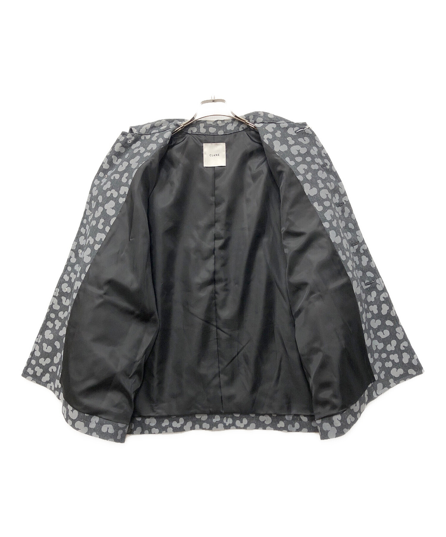 中古・古着通販】CLANE (クラネ) LEOPARD HUNTING JACKET グレー