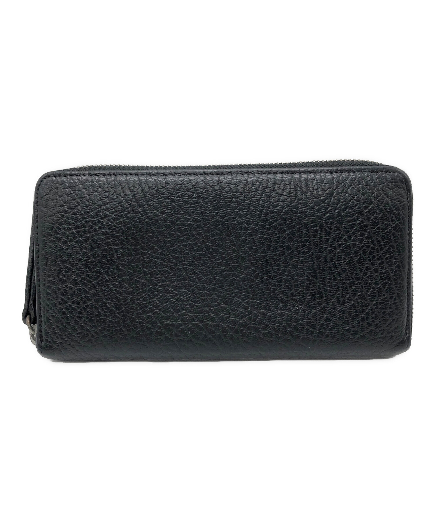 Maison Margiela ラウンドファスナー 長財布 ブラック 中古 中古・古着通販】Maison Margiela (メゾンマルジェラ) ラウンド