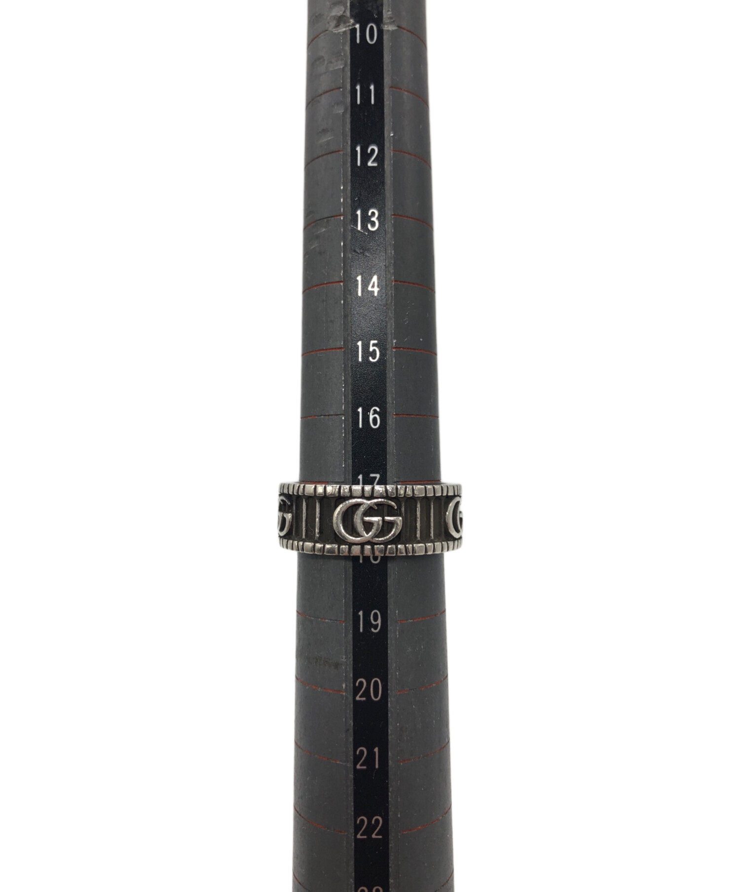 中古・古着通販】GUCCI (グッチ) ダブルGワイドリング シルバー サイズ