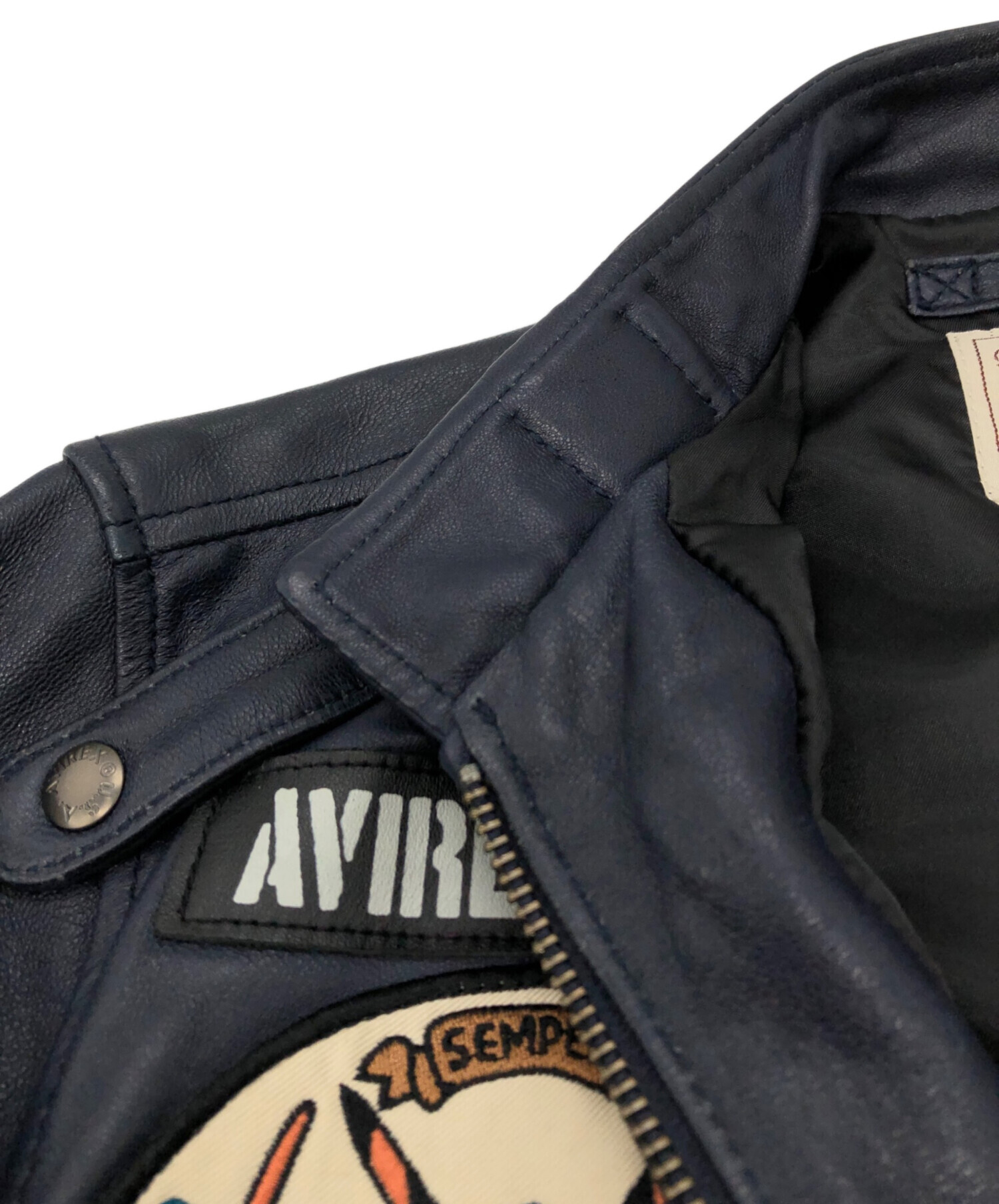 中古・古着通販】AVIREX (アヴィレックス) ラムスキンパッチドシングル