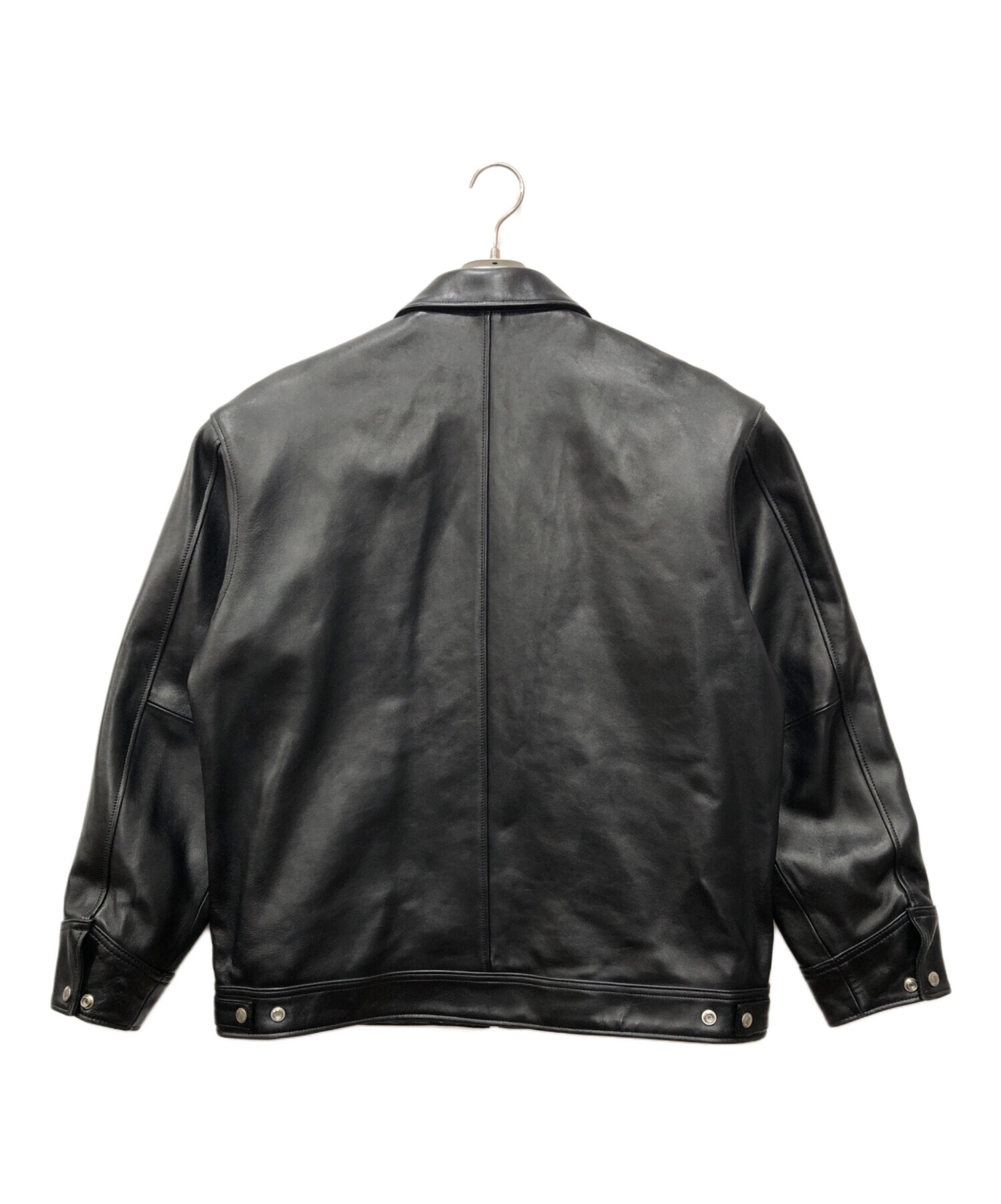 中古・古着通販】Schott (ショット) LEATHER TRACKER JACKET ブラック