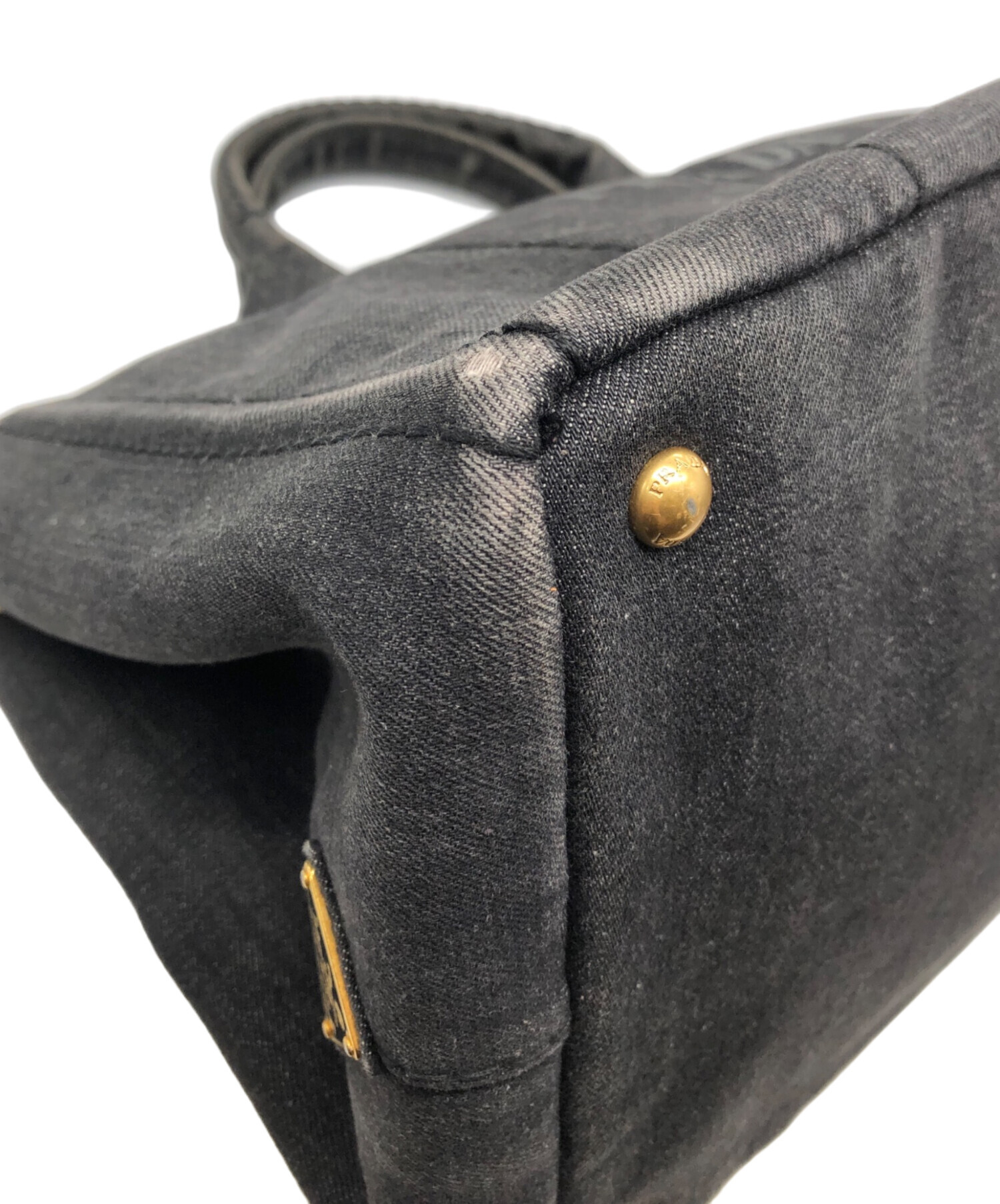 中古・古着通販】PRADA (プラダ) カナパデニム2WAY トートバッグ
