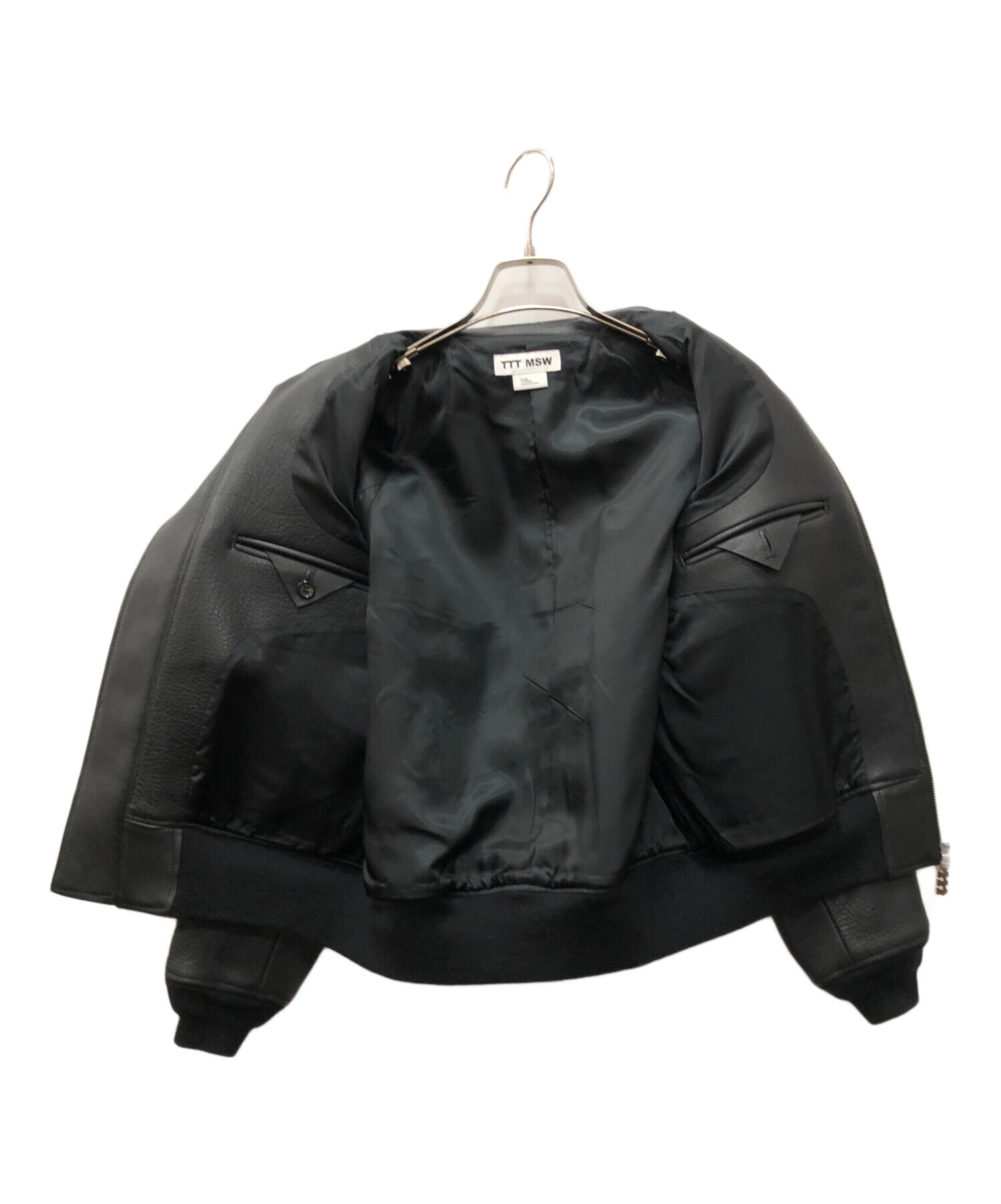 中古・古着通販】TTT MSW (ティー) レザージャケット ブラック サイズ