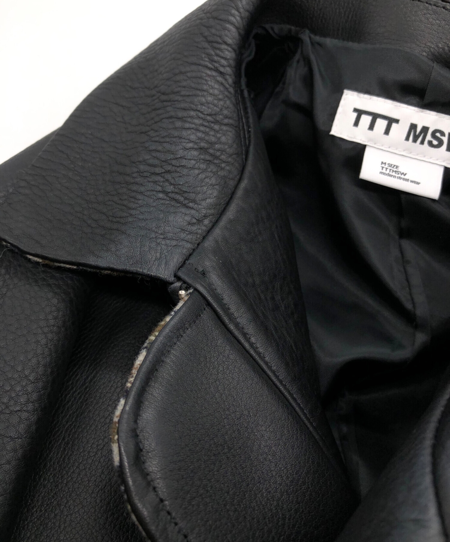 中古・古着通販】TTT MSW (ティー) レザージャケット ブラック サイズ