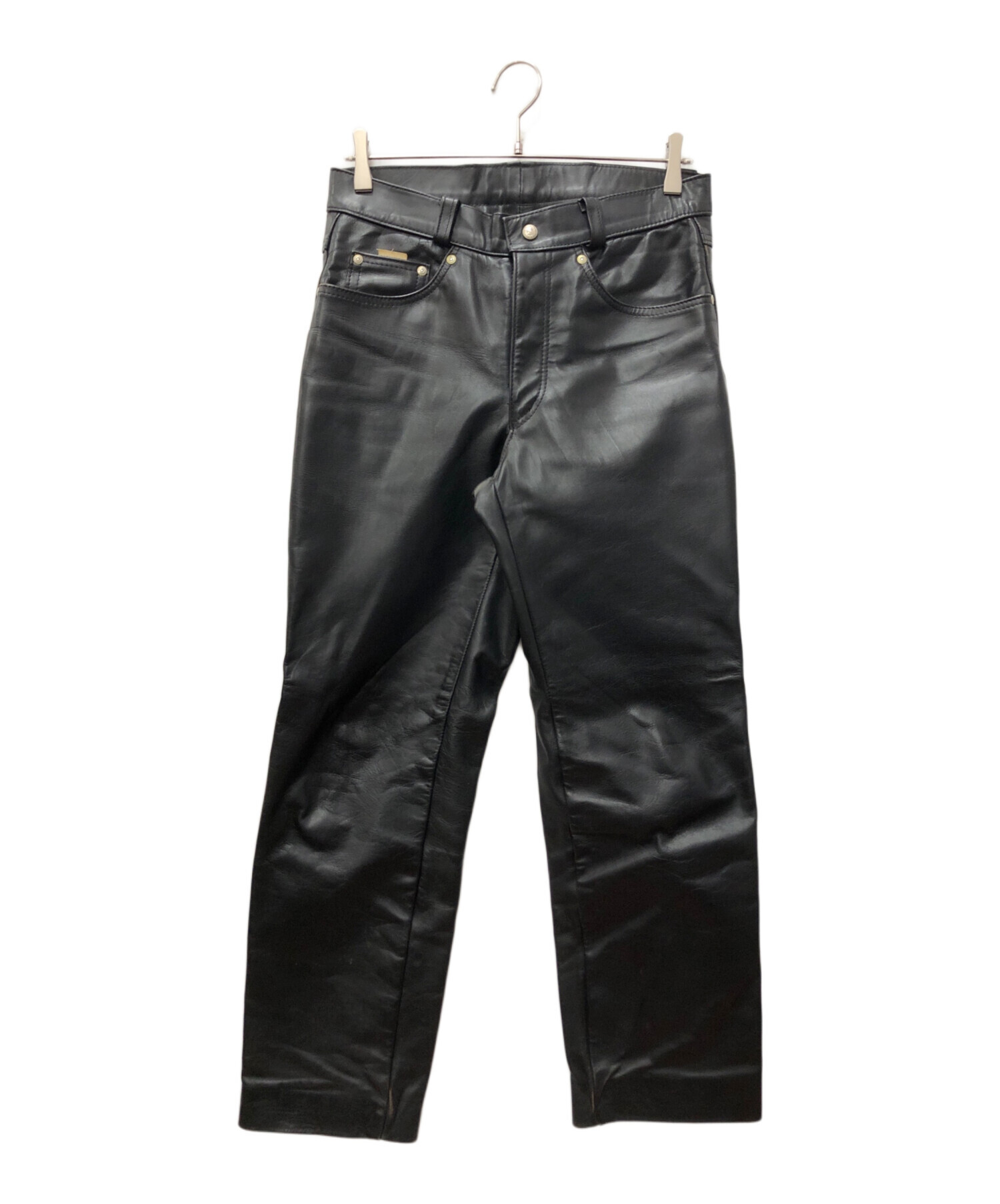 Schott レザーパンツ ブラック 30インチ 中古・古着通販】Schott (ショット) レザーパンツ ブラック サイズ