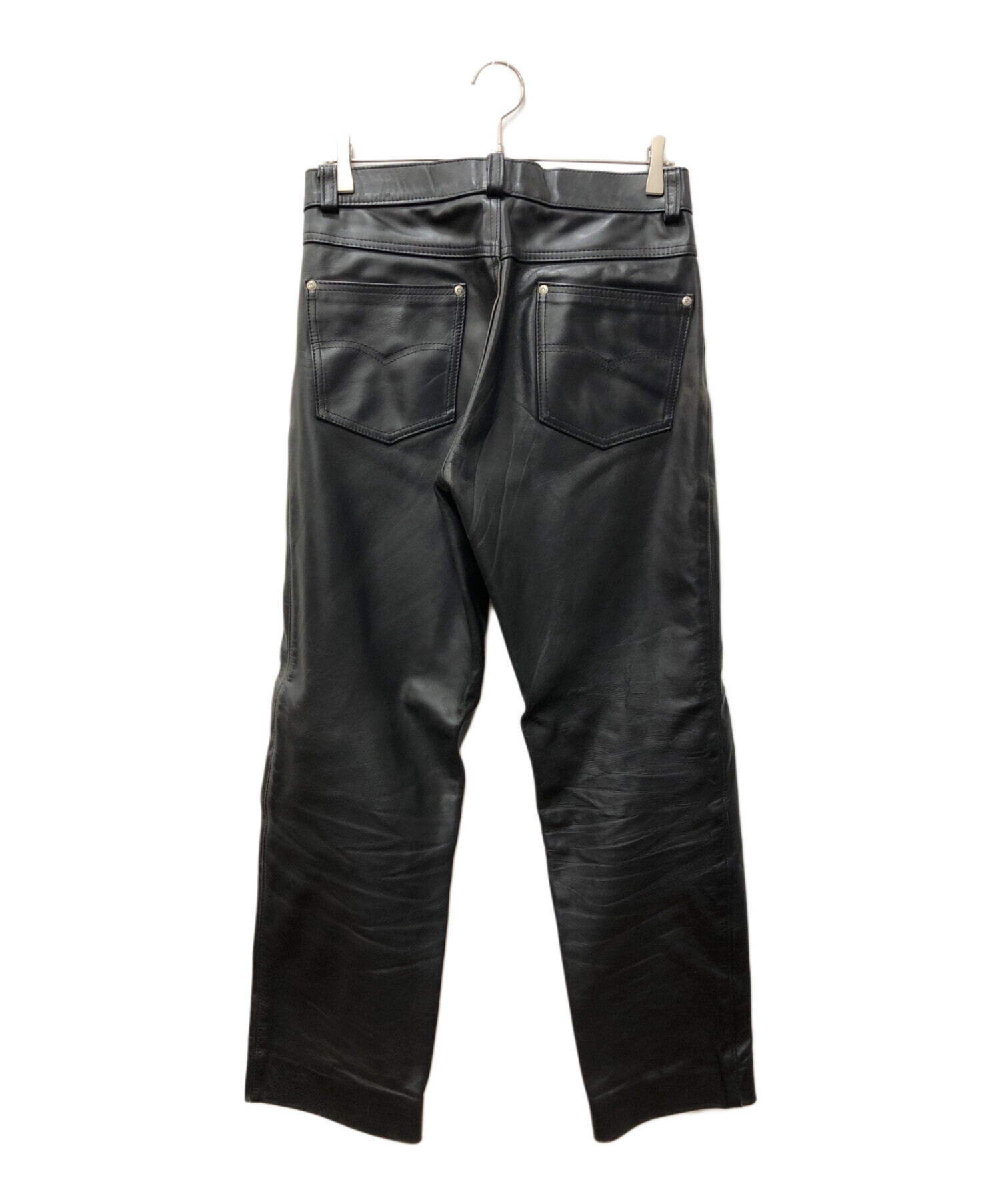 中古・古着通販】Schott (ショット) レザーパンツ ブラック サイズ