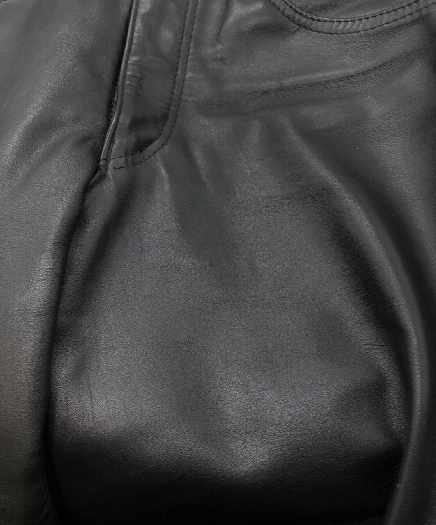 中古・古着通販】Schott (ショット) レザーパンツ ブラック サイズ