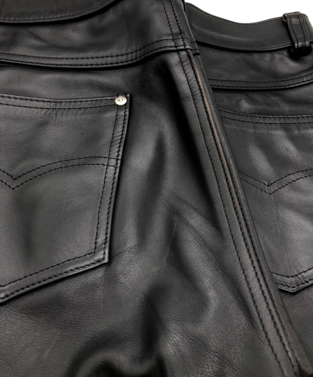 中古・古着通販】Schott (ショット) レザーパンツ ブラック サイズ