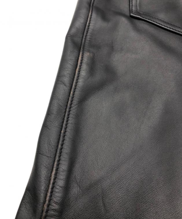 中古・古着通販】Schott (ショット) レザーパンツ ブラック サイズ