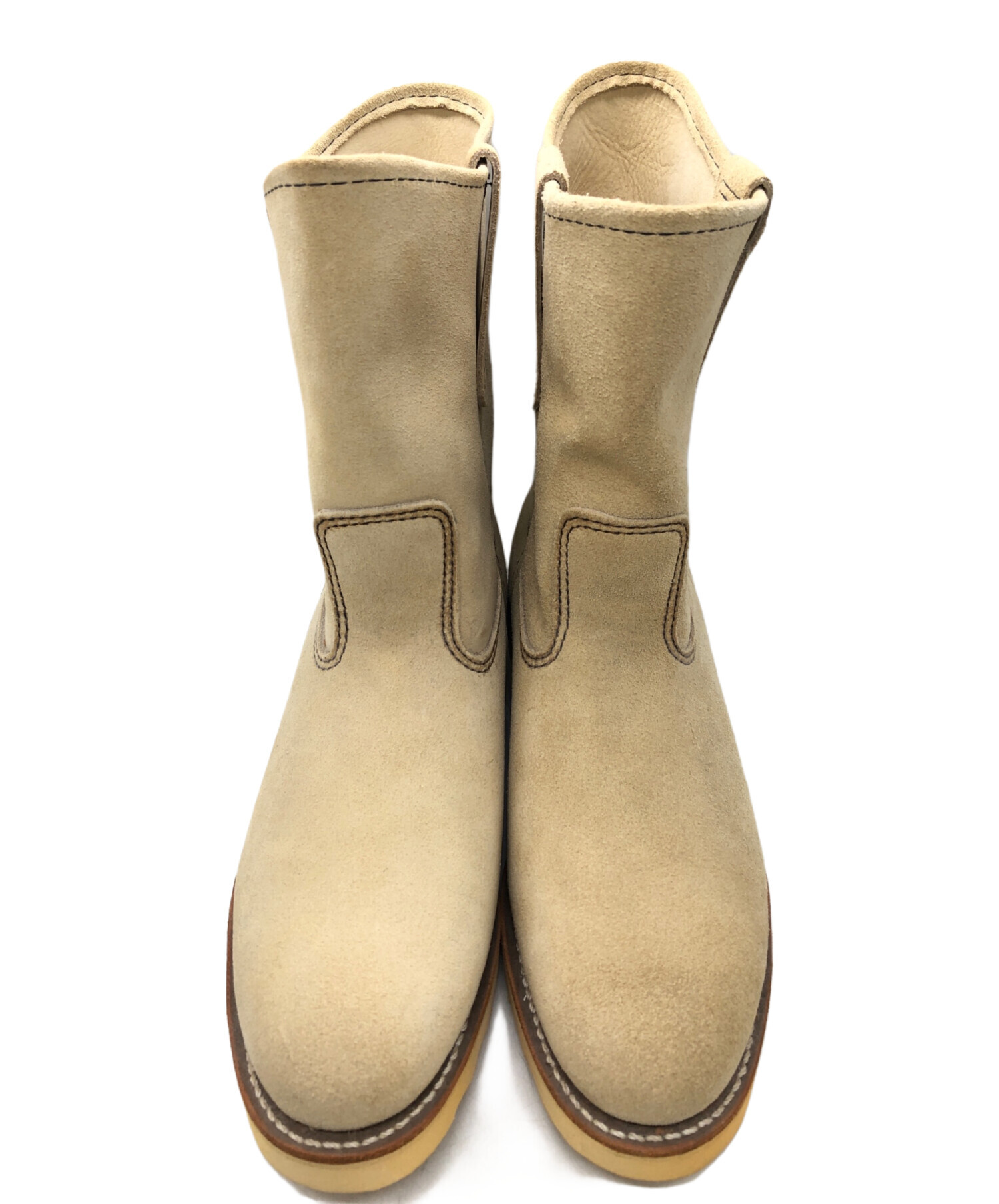ベ*ー様 RED WING ペコスブーツ ベージュ スエード　8インチ1/2　8 中古・古着通販】RED WING (レッドウィング) ペコスブーツ ベージュ