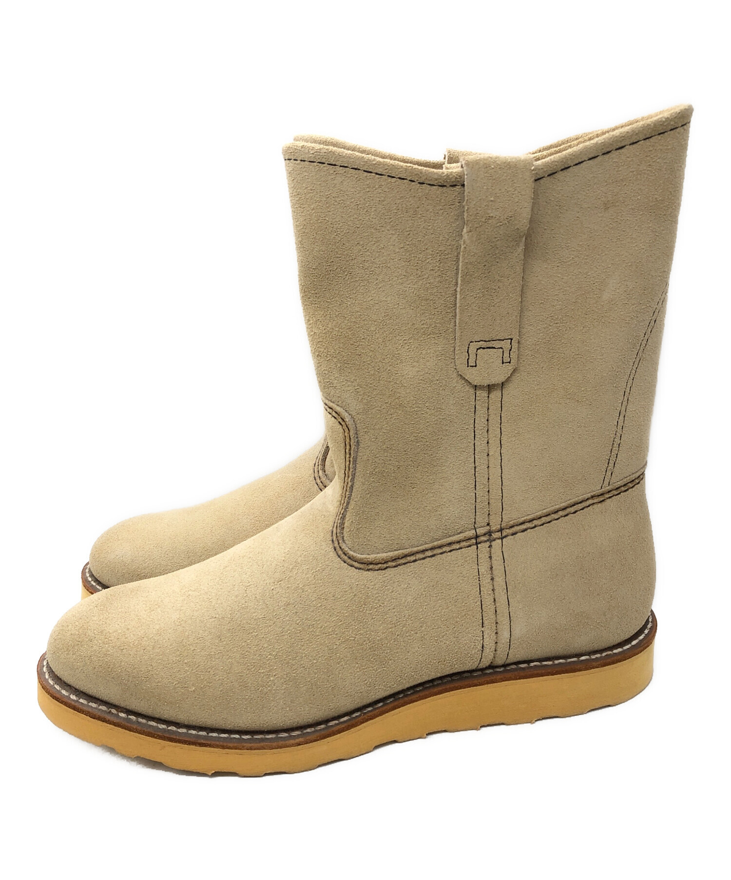 ベ*ー様 RED WING ペコスブーツ ベージュ スエード　8インチ1/2　8 中古・古着通販】RED WING (レッドウィング) ペコスブーツ ベージュ