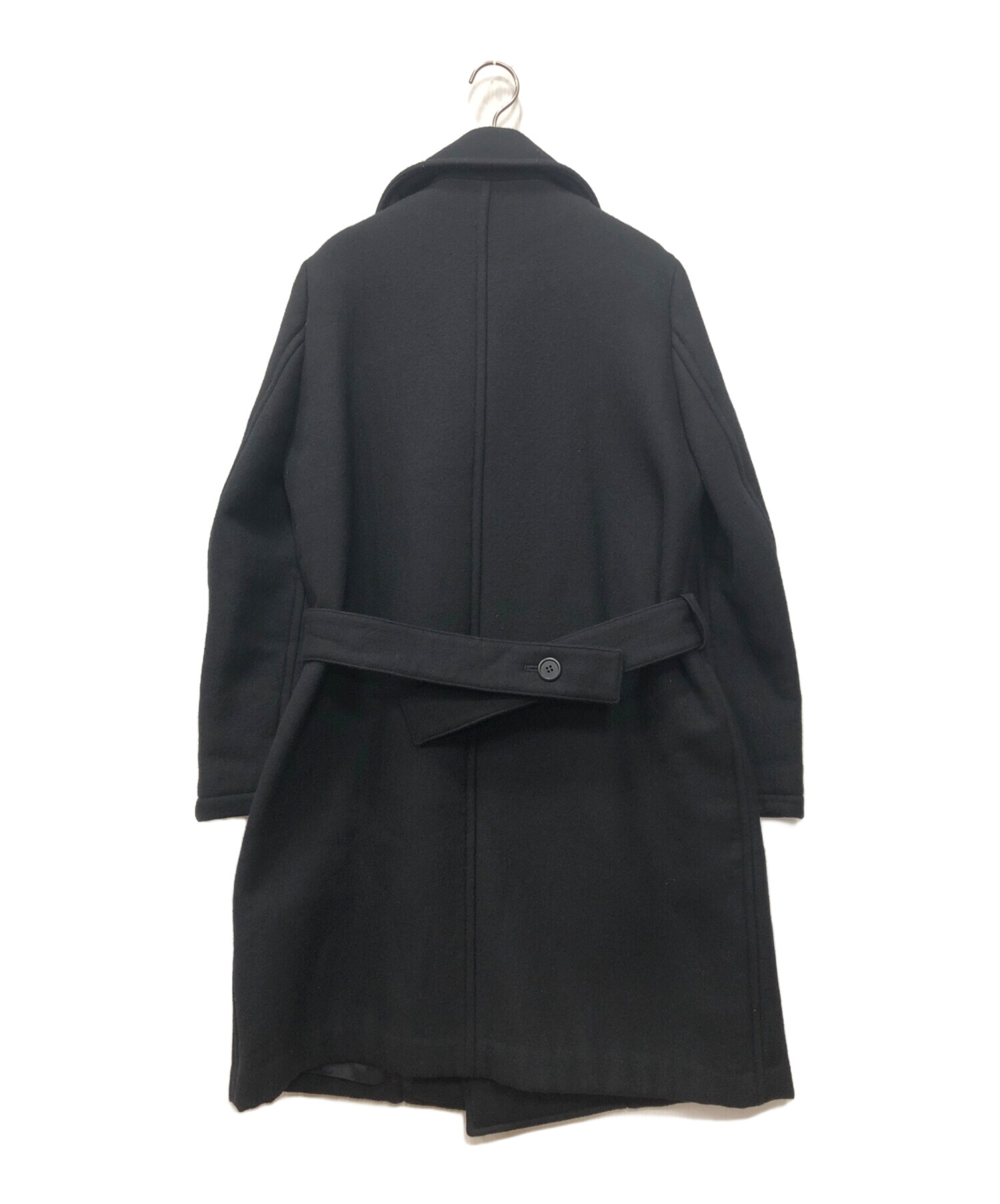 ヴィンテージ　 Y's /ワイズ ウールコート ダブル ブラック 2 中古・古着通販】Y's (ワイズ) ウールダブルコート ブラック サイズ:1