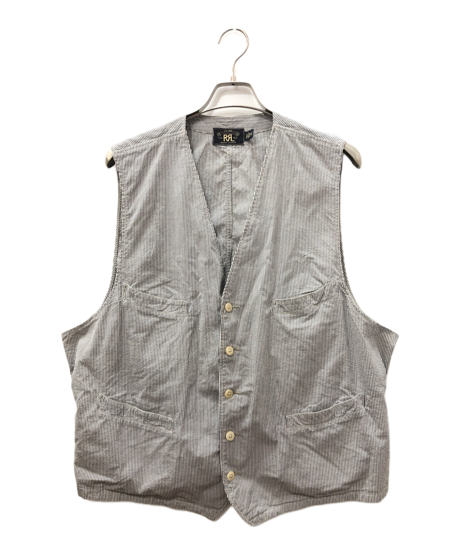 中古・古着通販】RRL (ダブルアールエル) コットンワークベスト グレー