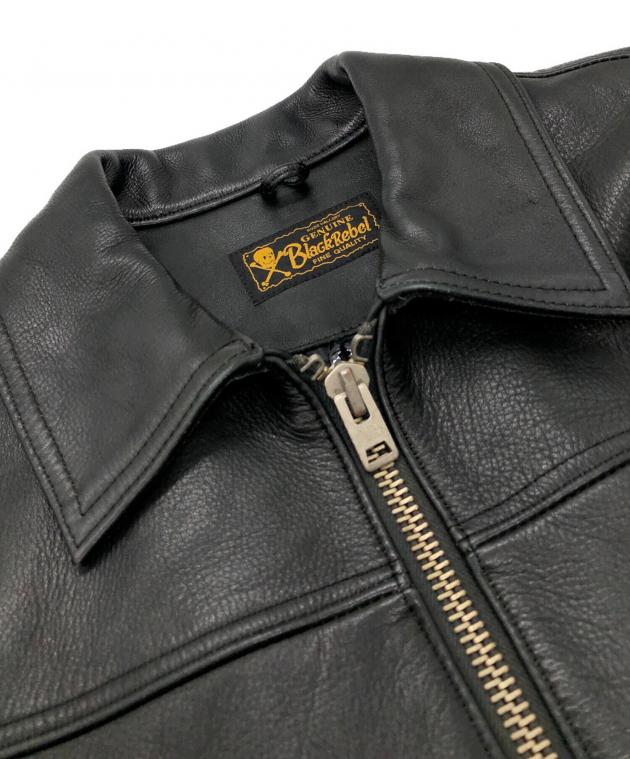 より‼️より値下げ‼️RALEIGH ブラックレザー シングルライダース 34 中古・古着通販】RUDE GALLERY BLACK REBEL (ルードギャラリー
