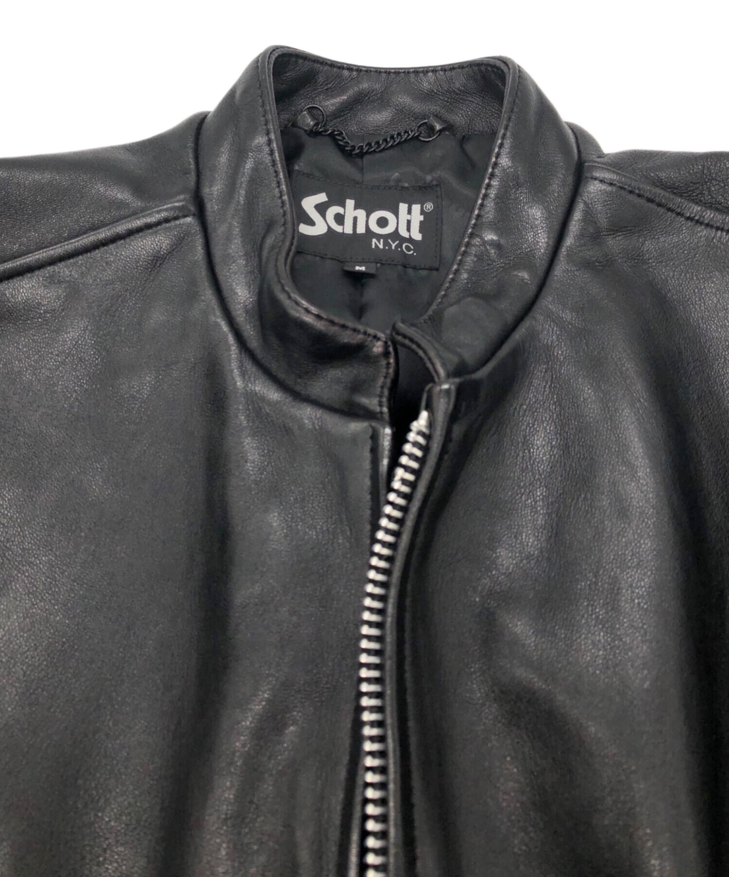 Schott　Lサイズ　ラムレザー　シングルライダースジャケット　美品 中古・古着通販】Schott (ショット) ラムレザーシングルライダース
