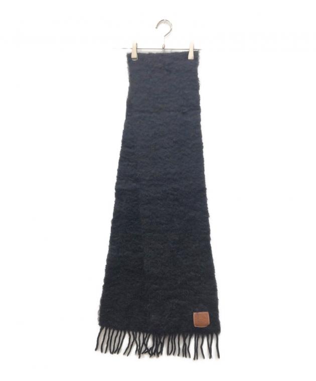 中古・古着通販】LOEWE (ロエベ) ウールモヘアマフラー ブラック