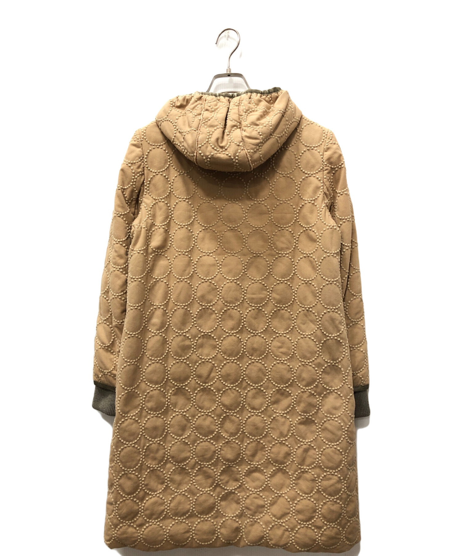 未使用 タグ付き ミナペルホネン タンバリン フーデッドコート ベージュ 中古・古着通販】mina perhonen (ミナ ペルホネン) tambourine