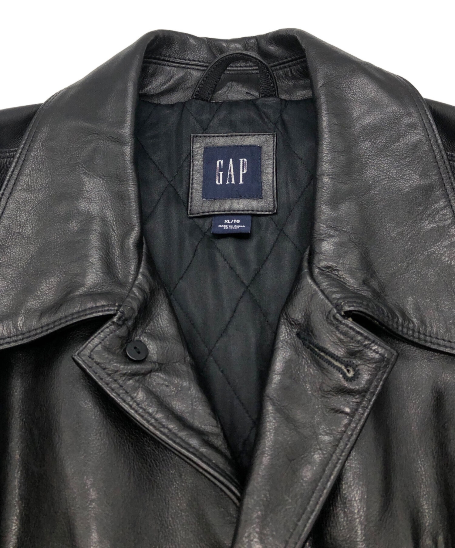 中古・古着通販】OLD GAP (オールドギャップ) レザーカーコート