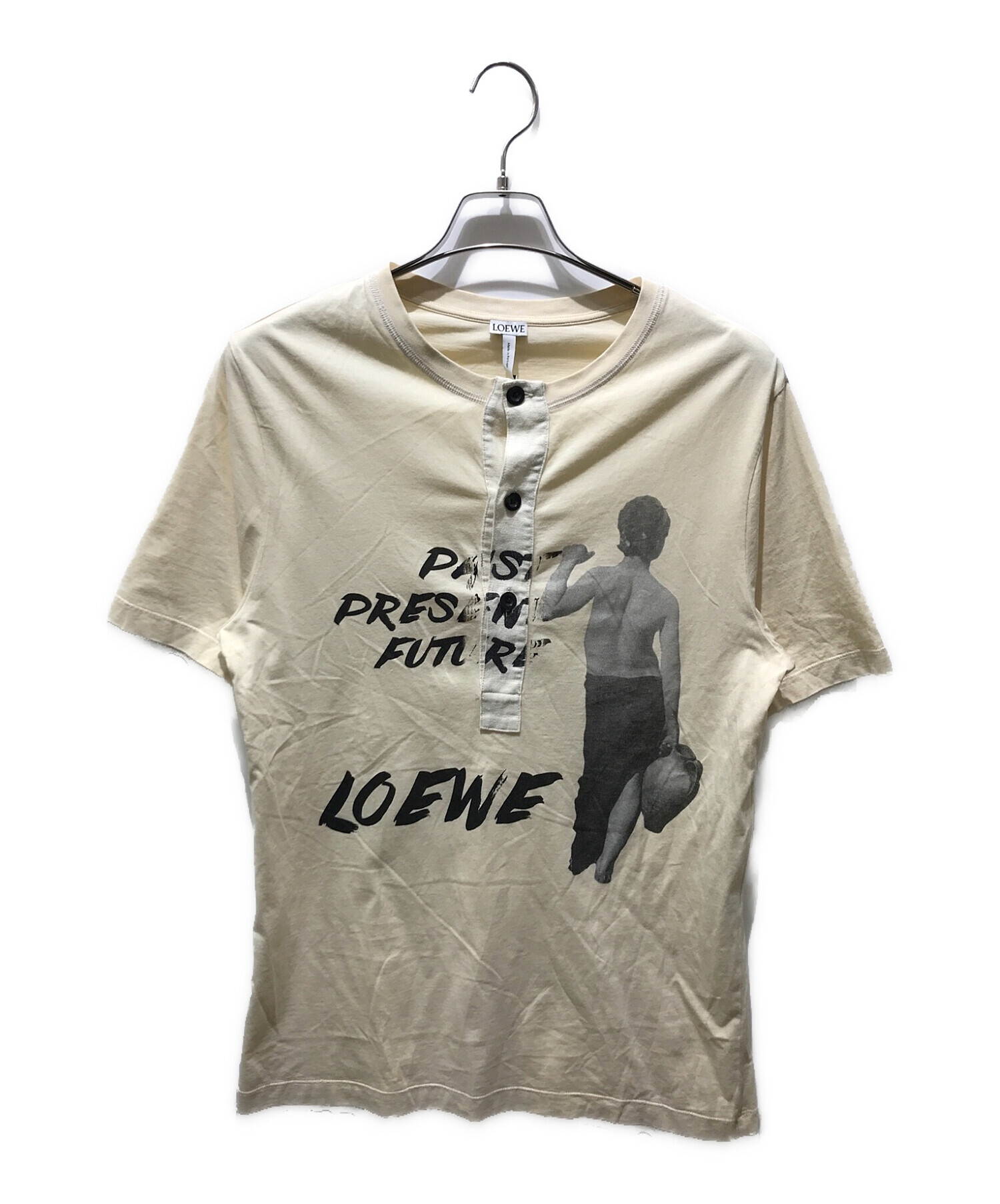 中古・古着通販】LOEWE (ロエベ) プリントカットソー ベージュ サイズ 
