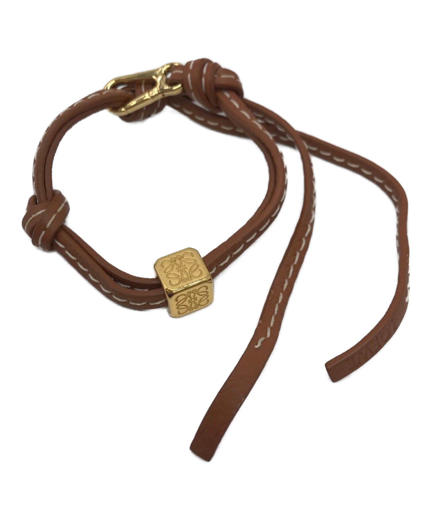 中古・古着通販】LOEWE (ロエベ) アナグラムレザーブレスレット 中古・古着通販】LOEWE (ロエベ) アナグラムレザーブレスレット