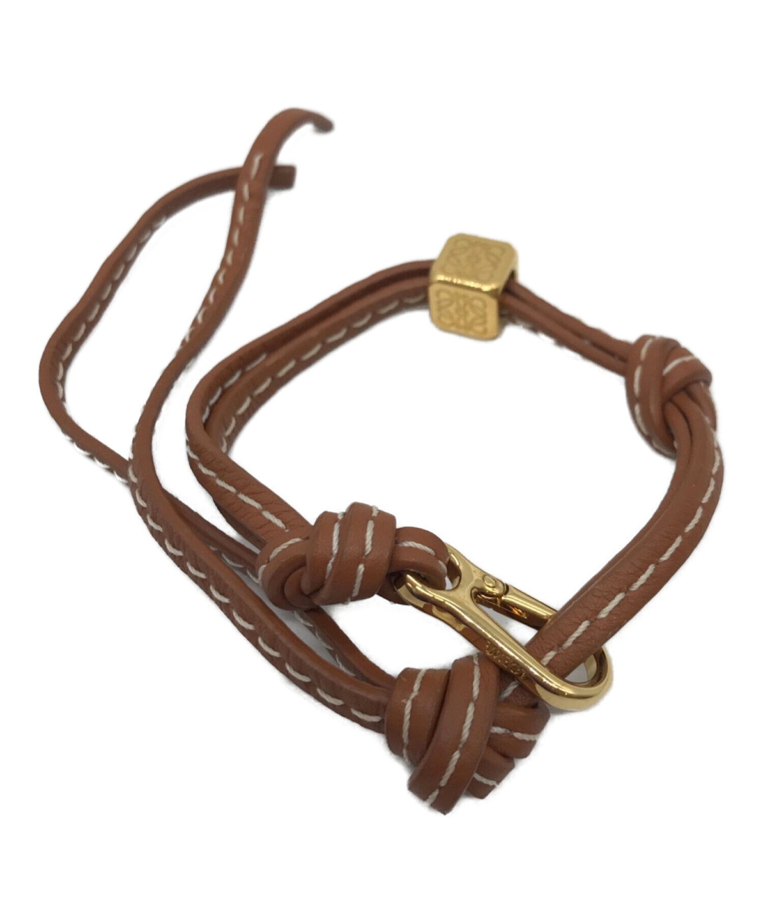 中古・古着通販】LOEWE (ロエベ) アナグラムレザーブレスレット