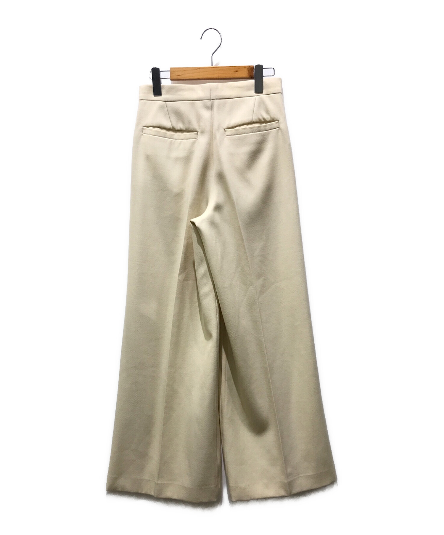 専用美品/M】ブラミンク　ワイドパンツ　コットン　シルク　タック　ゴム　ブラック BLAMINKブラミンクコットンシルクワイドタックパンツブラックサイズ:36