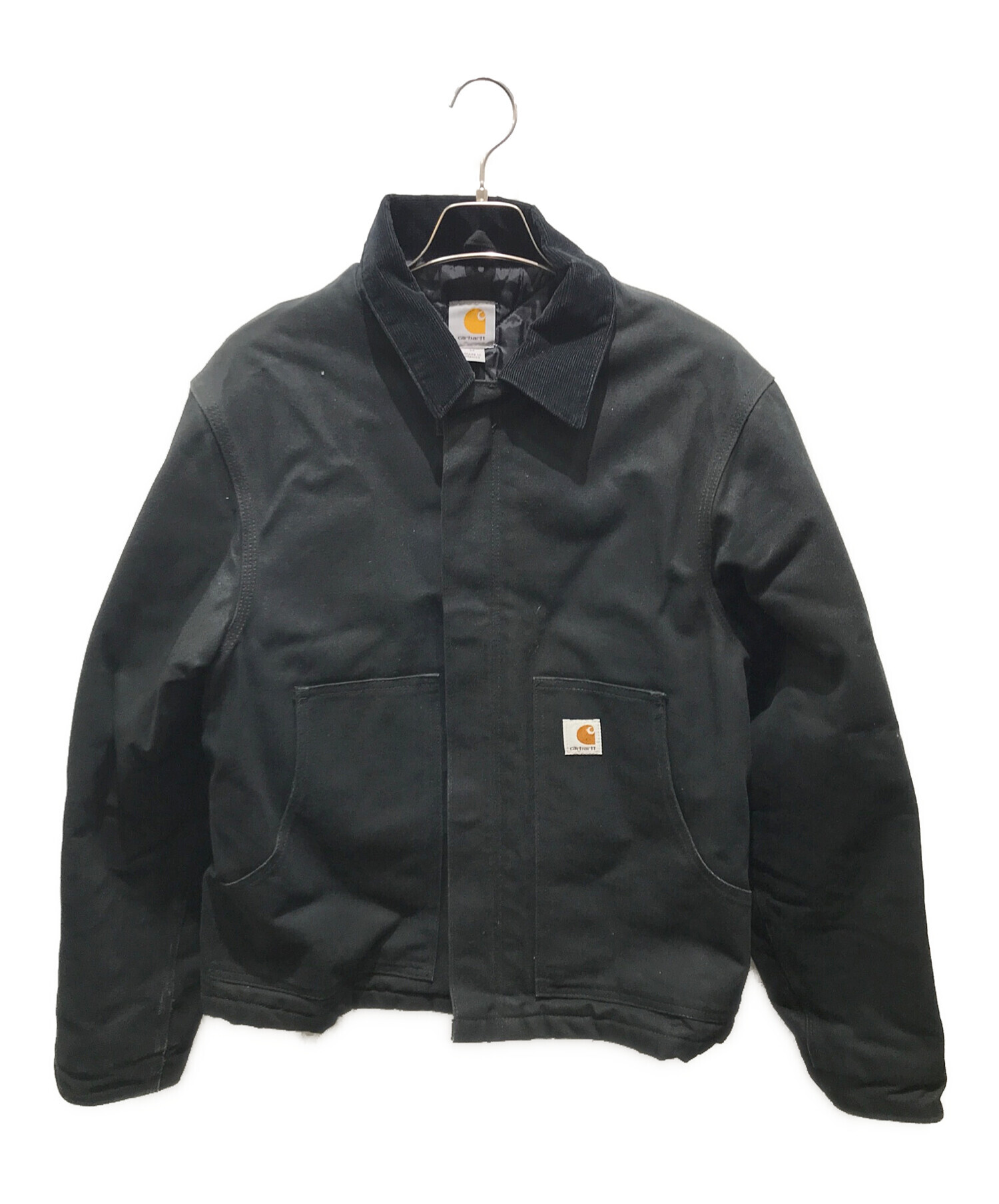 カーハート　トラディショナルジャケット　黒　ダック　J002 BLK　企業ロゴ カーハートトラディショナルジャケット黒ダックJ002 BLK企業ロゴ