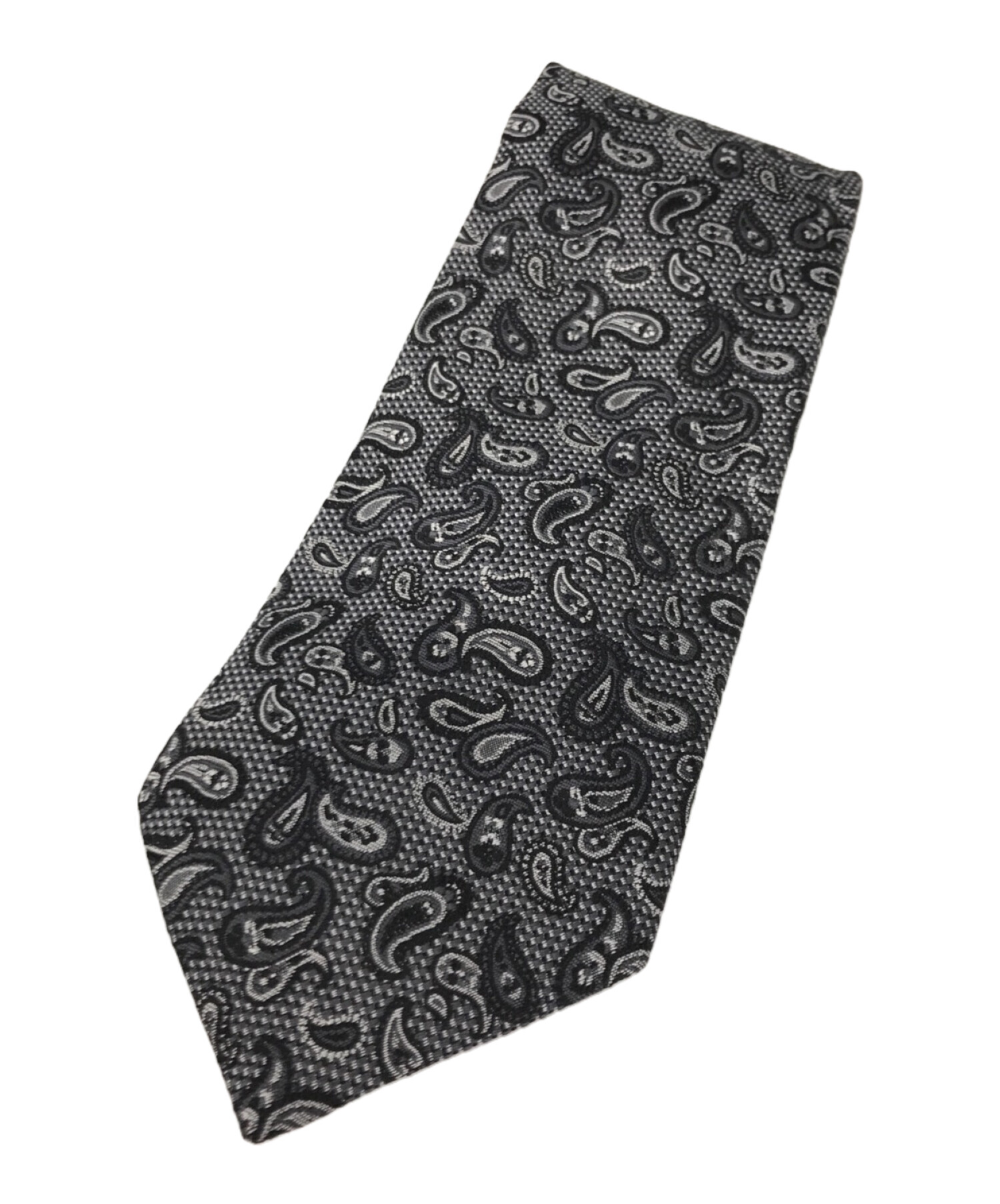現行 未使用級 エトロ 総柄 総裏 ペイズリー セットアップ シルク 48 中古・古着通販】ETRO (エトロ) ペイズリー柄シルクタイ ブラック